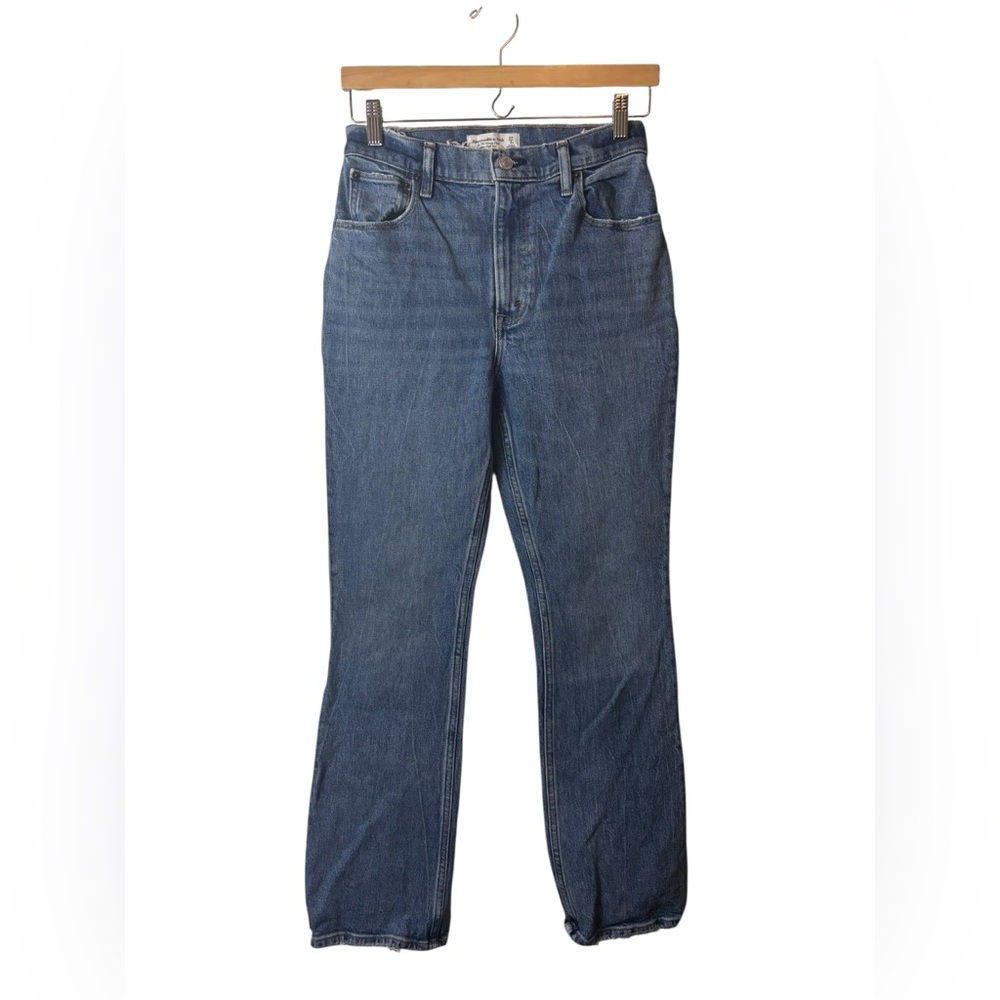 ABERCROMBIE & FITCH | 70s vintage flare ultra high rise blue jeans 27/4s 27 4 s